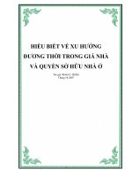 Tài liệu Hiểu biết về xu hướng đương thời trong giá nhà và quyền sở hữu nhà ở doc