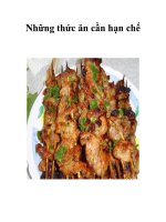 Tài liệu Những thức ăn cần hạn chế ppt