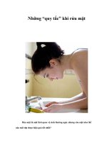 Tài liệu Những “quy tắc” khi rửa mặt pptx