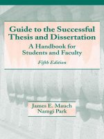 Tài liệu Guide to the Successful Thesis and Dissertation doc
