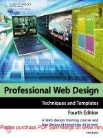 Tài liệu Professional Web Design: Techniques and Templates- P1 ppt