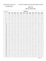 Tài liệu Đáp án chính thức kỳ thi tốt nghiệp THPT 2010 môn tiếng Đức pdf