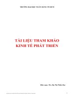 Tài liệu Tài liệu tham khảo:kinh tế phát triển pdf