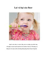 Tài liệu Lợi và hại của fluor ppt