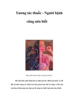 Tài liệu Tương tác thuốc - Người bệnh cũng nên biết pptx