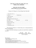 Tài liệu BM.TTTT.09 - Đơn xin cấp giấy phép hoạt động in xuất bản phẩm docx