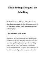 Tài liệu Dinh dưỡng: Đúng sai do cách dùng docx