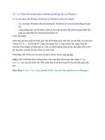 Tài liệu Phục hồi hệ điều hành và dữ liệu mà không cần vào Windows pdf