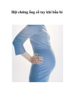 Tài liệu Hội chứng ống cổ tay khi bầu bí docx