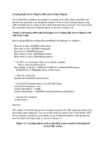Tài liệu Creating SQL Server Objects with ActiveX Data Objects ppt