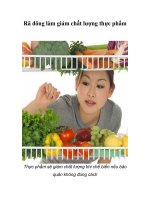 Tài liệu Rã đông làm giảm chất lượng thực phẩm pptx