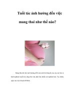 Tài liệu Tuổi tác ảnh hưởng đến việc mang thai như thế nào? ppt