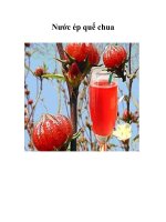 Tài liệu Nước ép quế chua doc