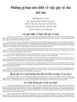 Tài liệu Những gì bạn nên biết về việc gây tê cho trẻ em doc