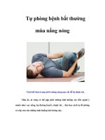 Tài liệu Tự phòng bệnh bất thường mùa nắng nóng doc