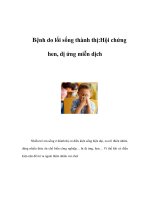 Tài liệu Bệnh do lối sống thành thị:Hội chứng hen, dị ứng miễn dịch pdf