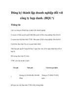 Tài liệu Đăng ký thành lập doanh nghiệp đối với công ty hợp danh ppt