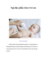 Tài liệu Ngộ độc phấn rôm ở trẻ em pptx