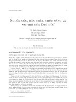 Tài liệu Nguồn gốc, bản chất, chức năng và vai trò của đạo đức pdf