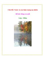 Tài liệu Chủ Đề: Nước và các hiện tượng tự nhiên - Đề tài: Sông và suối - Lớp : Mầm pptx