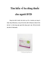 Tài liệu Tìm hiểu về ba dòng thuốc cho người ĐTĐ doc