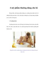 Tài liệu 4 mỹ phẩm thường dùng cho bé pptx