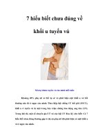 Tài liệu 7 hiểu biết chưa đúng về khối u tuyến vú ppt