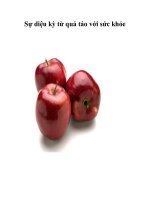Tài liệu Sự diệu kỳ từ quả táo với sức khỏe doc