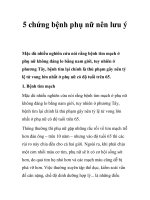 Tài liệu 5 chứng bệnh phụ nữ nên lưu ý pptx