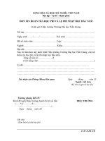 Tài liệu Đơn xin hoàn trả học phí và lệ phí đầu năm_23 SV-P.HC-TH pdf