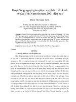 Hoạt động ngoại giao phục vụ phát triển kinh tế của việt nam từ năm 2001 đến nay 