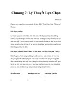 Tài liệu Chương 7: Lý Thuyết Lựa Chọn John Kane Chương này mang lại sự xem xét chi tiết ppt