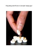 Tài liệu Uống kháng sinh để trị ho và cảm lạnh: Ngừng ngay! docx