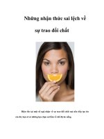 Tài liệu Những nhận thức sai lệch về sự trao đổi chất doc