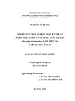 Nghiên cứu một số biện pháp kỹ thuật nhằm phát triển và sử dụng 2 cây họ đậu (keo giậu, stylosanthes) làm thức ăn cho gia súc ăn cỏ 