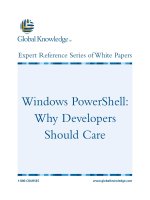 Tài liệu Windows PowerShell: Why Developers Should Care pptx