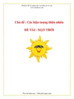 Tài liệu Chủ đề : Các hiện tượng thiên nhiên - ĐỀ TÀI : MẶT TRỜI ppt