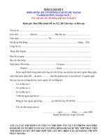 Tài liệu ĐƠN ĐĂNG KÝ CƠ SỞ ĐÀO TẠO NƯỚC NGOÀI VÀ BỒI DƯỠNG NGOẠI NGỮ doc