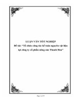 Tài liệu Luận văn tốt nghiêp “Tổ chức công tác kế toán nguyên vật liệu tại công ty cổ phần nông sản Thanh Hoa” ppt