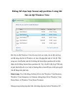 Tài liệu Không thể chọn hoặc format một partition ổ cứng khi thử cài đặt Windows Vista pdf