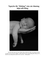 Tài liệu Nguyên tắc “Không” của các thương hiệu nổi tiếng ppt