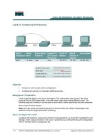 Tài liệu Lab 6.2.5 Configuring Port Security pptx