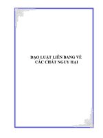 Tài liệu ĐẠO LUẬT LIÊN BANG VỀ CÁC CHẤT NGUY HẠI docx