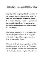 Tài liệu Khẩn cấp bổ sung nước khi bị say nắng! docx