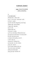 Tài liệu SUMMARY- GRADE 7 -Unit 1 doc