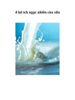 Tài liệu 4 lợi ích ngạc nhiên của sữa pptx