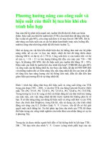 Tài liệu Phương hướng nâng cao công suất và hiệu suất của thiết bị tua bin khí ppt