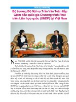 Tài liệu Bộ trưởng Bộ Nội vụ tiếp Giám đốc quốc gia Chương trình Phát triển Liên hợp quốc (UNDP) tại Việt Nam docx