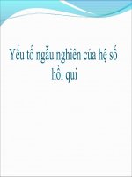 Tài liệu Yếu tố ngẫu nghiên của hệ số hồi qui pptx