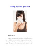 Tài liệu Phòng bệnh lúc giao mùa doc